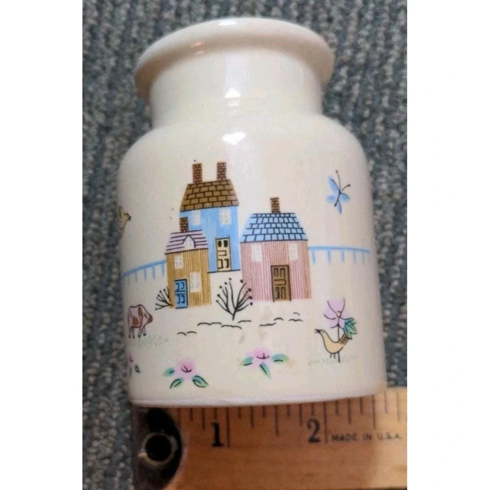 Vintage International Heartland Spice Jars Set 6 Ceramic Canisters Farmcore